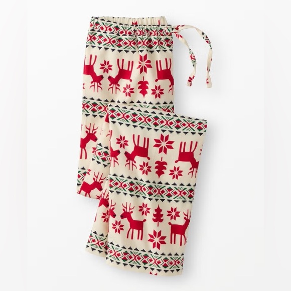 Hanna Andersson Red and Cream Patterned Men Pants - Picture 2 of 9